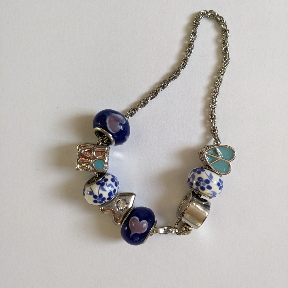 Blue Charm Bracelet